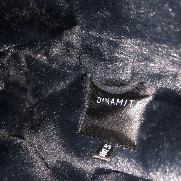 Dynamite Faux fur suede Moto jacket - Picture 4 of 4